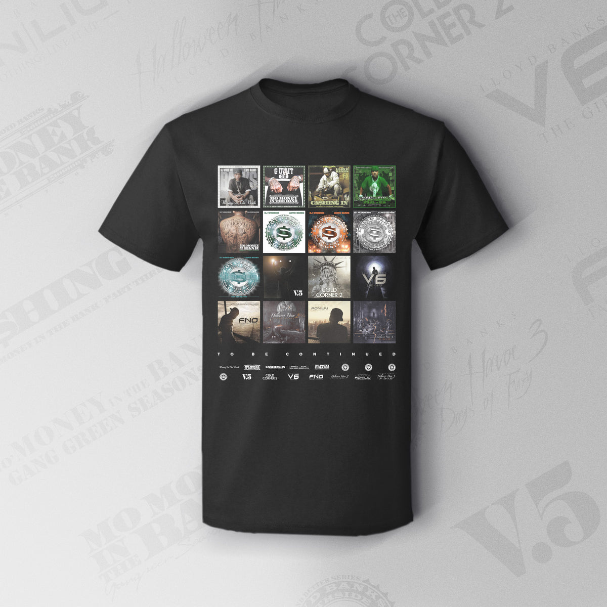 Discography T-Shirt - Black – BVNKVAULT - Official Lloyd Banks Store